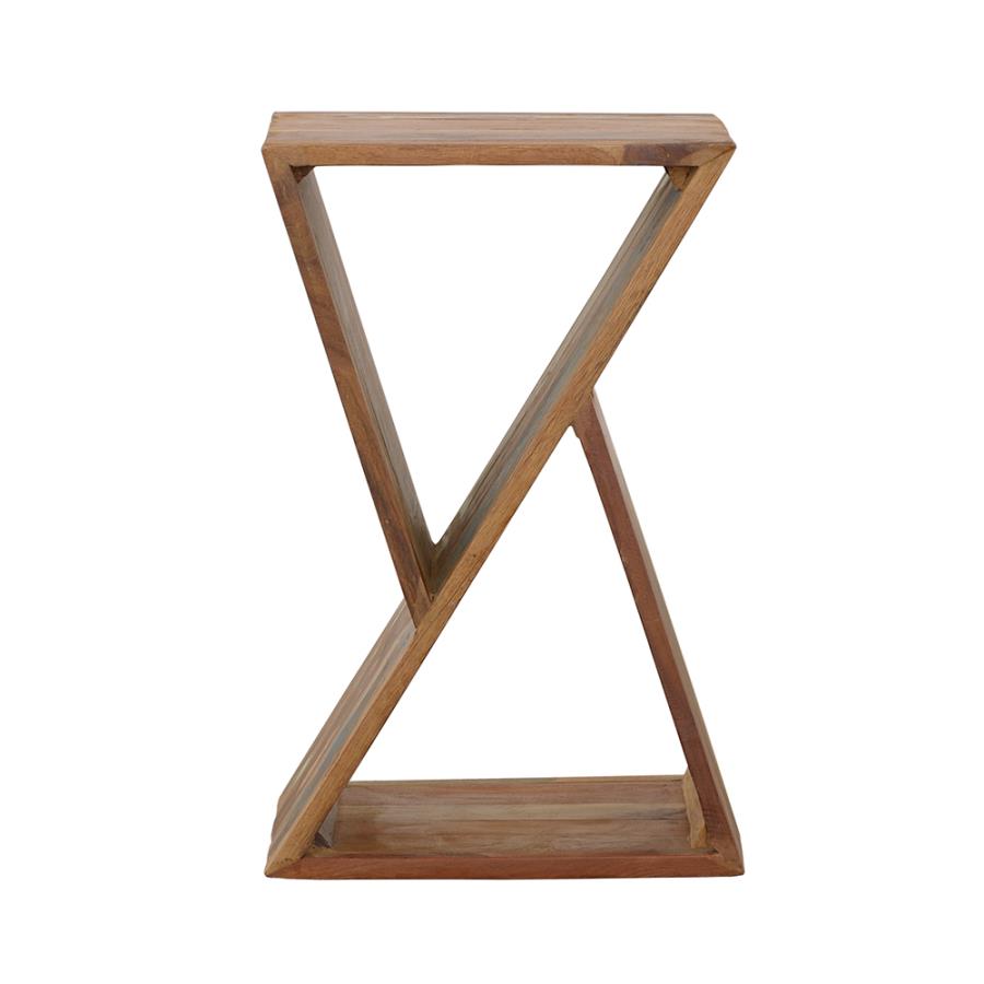Home & Sleep Outlet - Lily Solid Reclaimed Wood Accent Side Table Natural