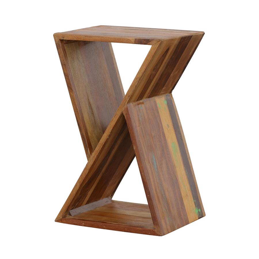 Home & Sleep Outlet - Lily Solid Reclaimed Wood Accent Side Table Natural