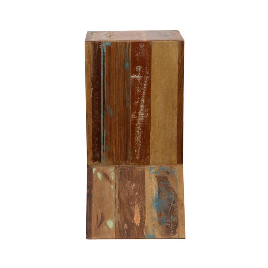 Home & Sleep Outlet - Lily Solid Reclaimed Wood Accent Side Table Natural