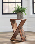 Home & Sleep Outlet - Lily Solid Reclaimed Wood Accent Side Table Natural
