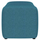 Summer Fabric Upholstered Tufted Accent Bench Peacock Blue