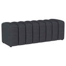 Summer Fabric Upholstered Tufted Accent Bench Charcoal
