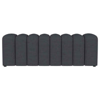 Summer Fabric Upholstered Tufted Accent Bench Charcoal
