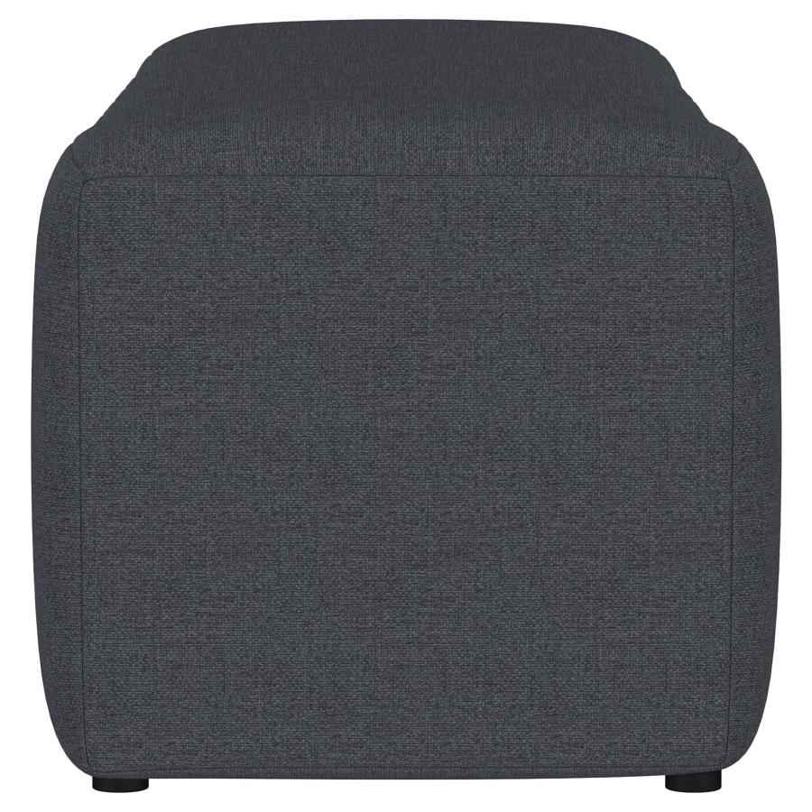 Summer Fabric Upholstered Tufted Accent Bench Charcoal