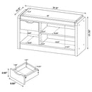 Arrington Storage Bench Black