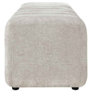 Summer Chenille Upholstered Channel Accent Bench Beige