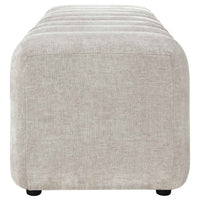 Summer Chenille Upholstered Channel Accent Bench Beige