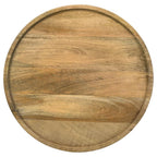 Home & Sleep Outlet - Ixia Round Solid Mango Wood Accent Side Table Natural