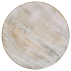 Home & Sleep Outlet - Dianella Round Pedestal Base Accent Side Table White Washed
