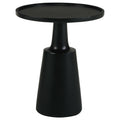 Home & Sleep Outlet - Ixia Round Solid Mango Wood Accent Side Table Black Stain