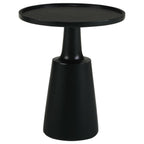 Home & Sleep Outlet - Ixia Round Solid Mango Wood Accent Side Table Black Stain