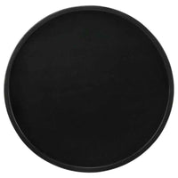 Ixia Round Solid Mango Wood Accent Side Table Black Stain