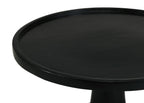 Home & Sleep Outlet - Ixia Round Solid Mango Wood Accent Side Table Black Stain