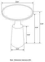 Home & Sleep Outlet - Ixia Round Solid Mango Wood Accent Side Table Black Stain