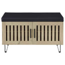 Brixton 2-door Padded Entryway Shoe Storage Bench White Oak