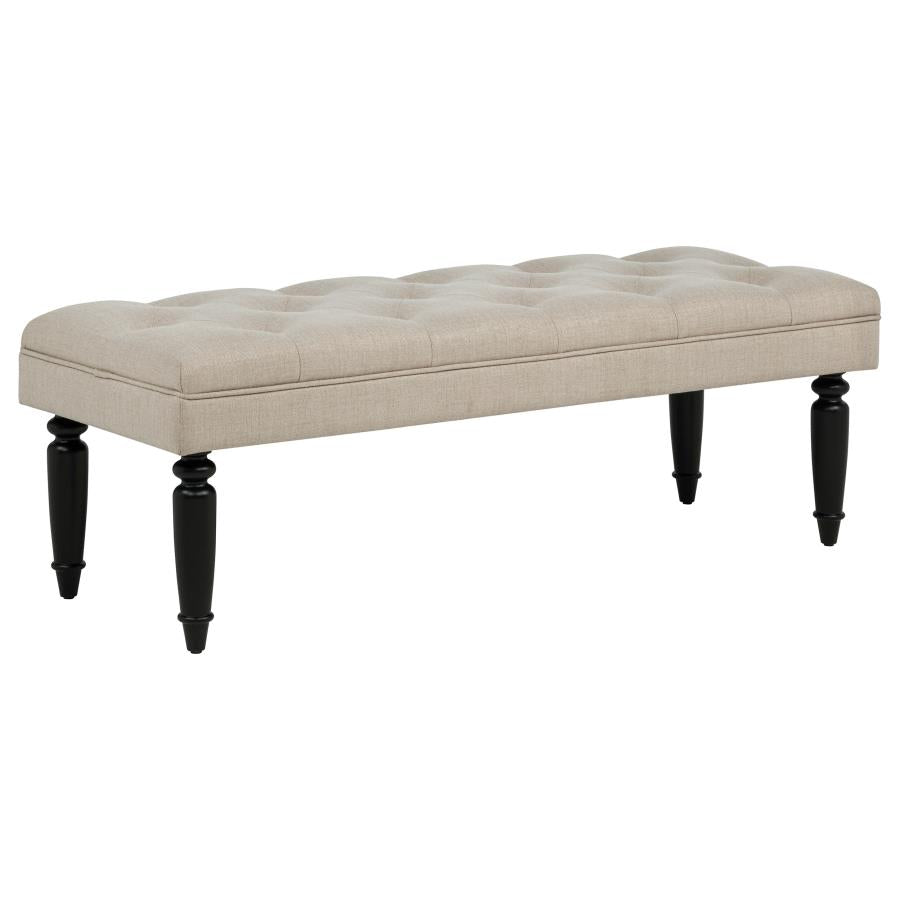 Home & Sleep Outlet - Marsha 52-inch Upholstered Entryway Accent Bench Latte