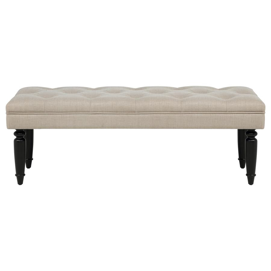 Home & Sleep Outlet - Marsha 52-inch Upholstered Entryway Accent Bench Latte