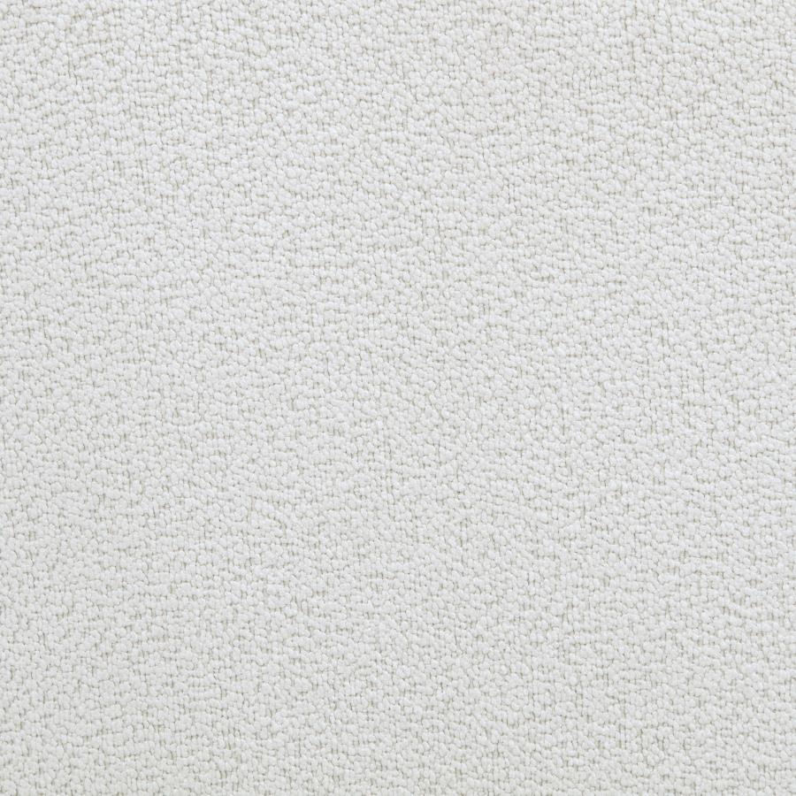 Home & Sleep Outlet - Remuda Boucle Upholstered Round Storage Ottoman Ivory