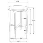 Home & Sleep Outlet - Baldwin Round Marble Top Side Table White and Gold