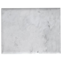Baldwin Rectangular Marble Top Side Table White and Gold