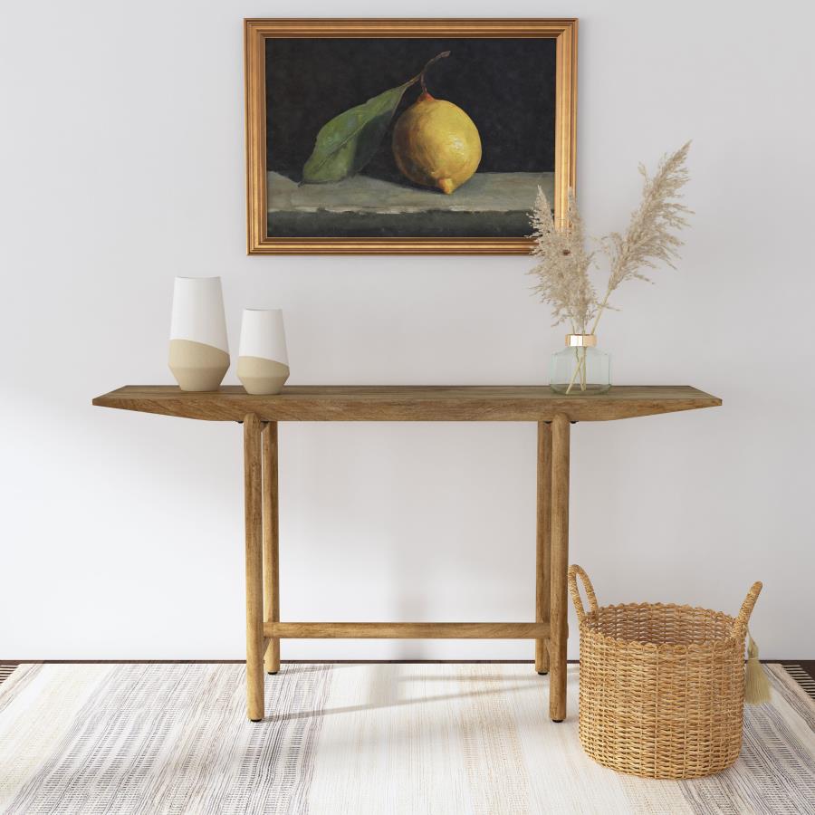 Home & Sleep Outlet - Darius Solid Wood Entryway Console Table Natural Mango