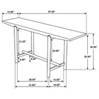 Home & Sleep Outlet - Darius Solid Wood Entryway Console Table Natural Mango