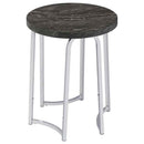 Barcelo Round Faux Marble Top Metal Side Table Grey