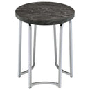 Barcelo Round Faux Marble Top Metal Side Table Grey