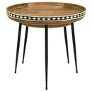 Ollie 2-piece Solid Wood Bone Inlay Nesting Table Natural