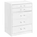 Danbury 3-drawer Makeup Vanity & Stool Set White High Gloss