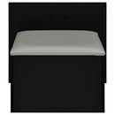 Flora 2-drawer Vanity Set with LED Mirror Black High Gloss
