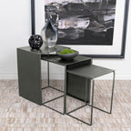 Home & Sleep Outlet - Imez 3-piece Rectangular Metal Nesting Table Set Grey