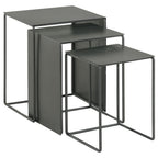 Home & Sleep Outlet - Imez 3-piece Rectangular Metal Nesting Table Set Grey