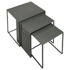 Home & Sleep Outlet - Imez 3-piece Rectangular Metal Nesting Table Set Grey
