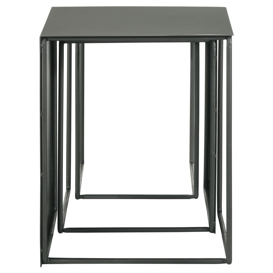 Home & Sleep Outlet - Imez 3-piece Rectangular Metal Nesting Table Set Grey