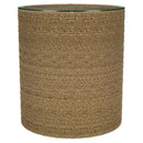 Halden Round Woven Seagrass Accent Side Table Light Brown
