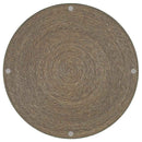 Halden Round Woven Seagrass Accent Side Table Light Brown