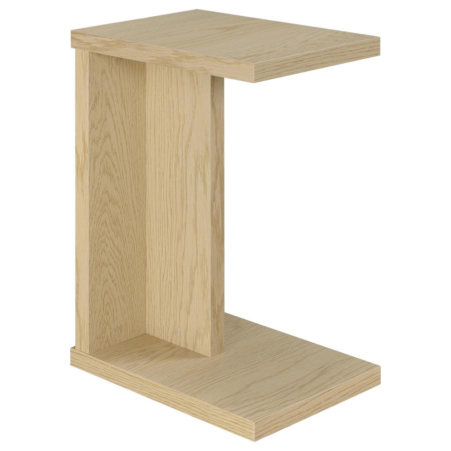 Home & Sleep Outlet - Clower Engineered Wood C-Shaped Sofa Side Table Light Oak