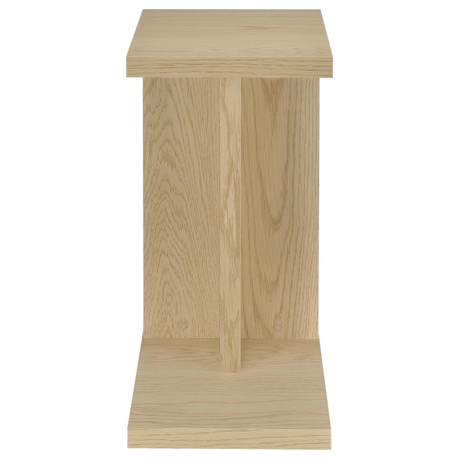 Home & Sleep Outlet - Clower Engineered Wood C-Shaped Sofa Side Table Light Oak
