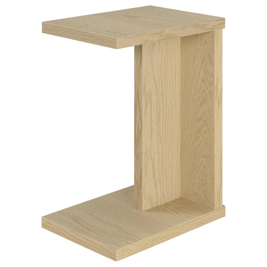 Home & Sleep Outlet - Clower Engineered Wood C-Shaped Sofa Side Table Light Oak