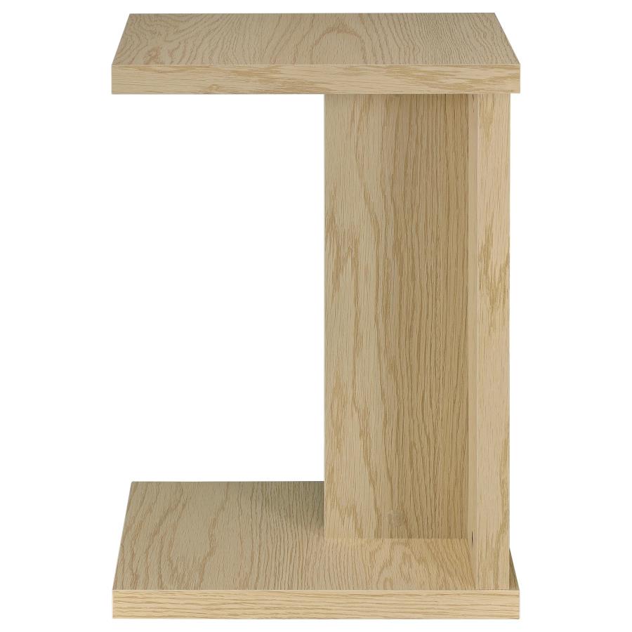 Home & Sleep Outlet - Clower Engineered Wood C-Shaped Sofa Side Table Light Oak