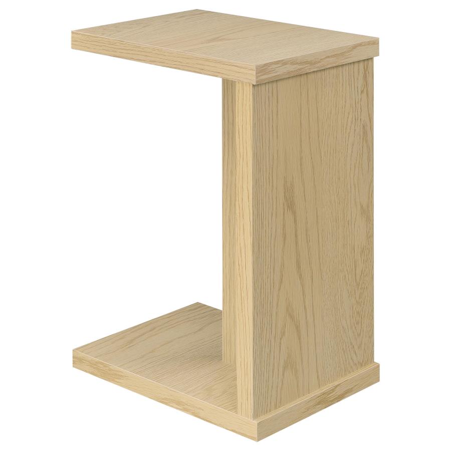 Home & Sleep Outlet - Clower Engineered Wood C-Shaped Sofa Side Table Light Oak