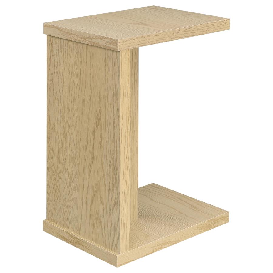 Home & Sleep Outlet - Clower Engineered Wood C-Shaped Sofa Side Table Light Oak