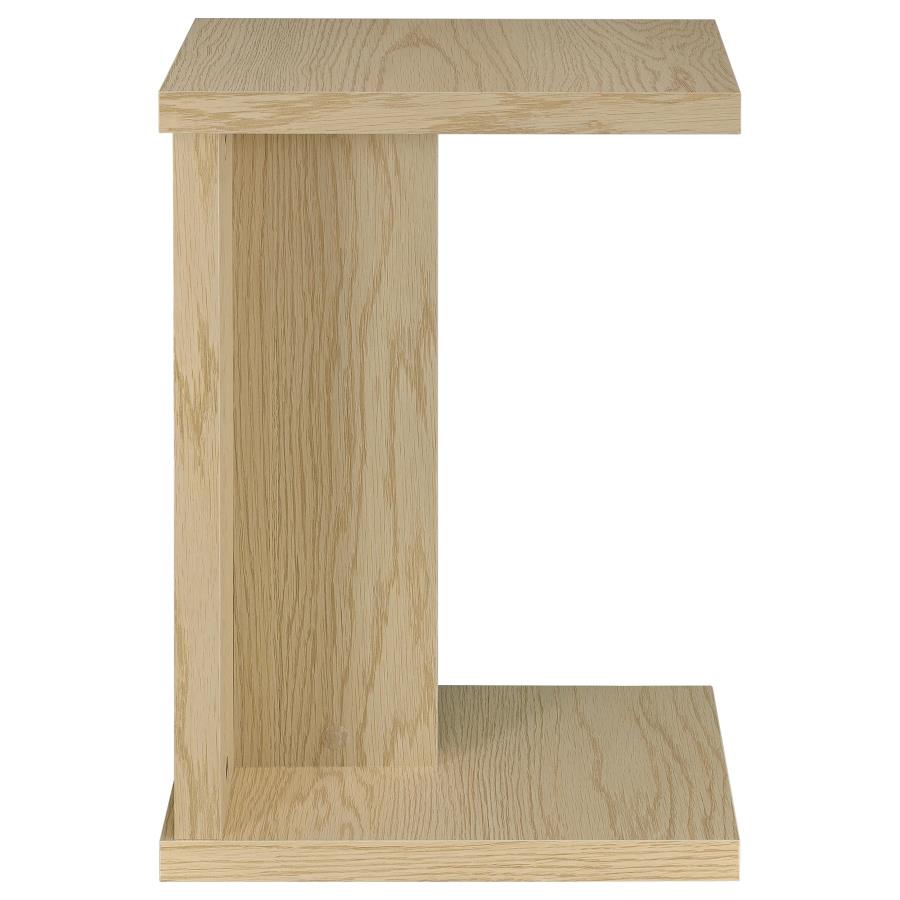 Home & Sleep Outlet - Clower Engineered Wood C-Shaped Sofa Side Table Light Oak