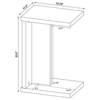 Clower Engineered Wood C-Shaped Sofa Side Table Light Oak
