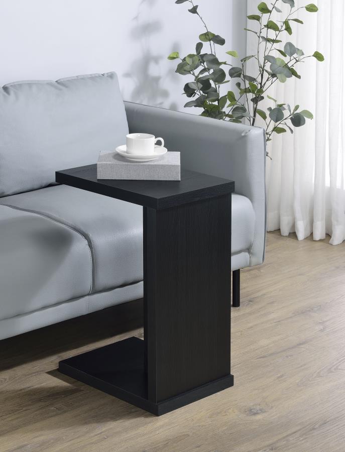 Home & Sleep Outlet - Clower Engineered Wood C-Shaped Sofa Side Table Black