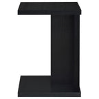 Home & Sleep Outlet - Clower Engineered Wood C-Shaped Sofa Side Table Black