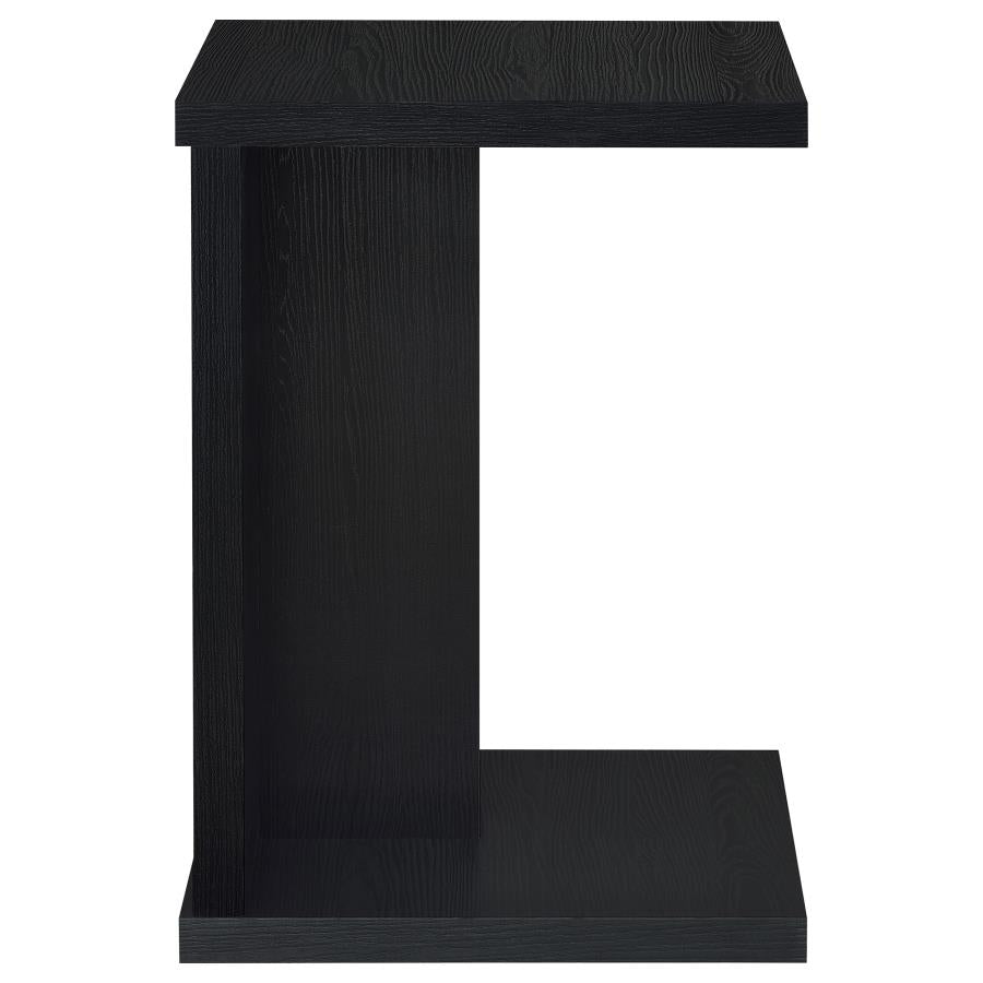 Home & Sleep Outlet - Clower Engineered Wood C-Shaped Sofa Side Table Black