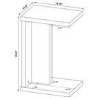 Home & Sleep Outlet - Clower Engineered Wood C-Shaped Sofa Side Table Black