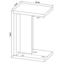 Clower Engineered Wood C-Shaped Sofa Side Table Black